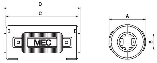 ラウンド型スリーブクランプコア FCAシリーズ(高周波用) 仕様1