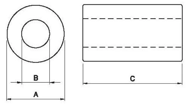 非分割，二分割スリーブコア RIシリーズ(高周波用) 仕様1