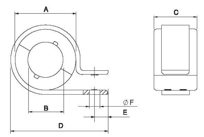 ナイロンクランプ付き二分割コア MTCNシリーズ(低周波用) 仕様1