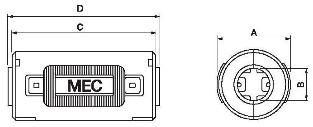 ラウンド型スリーブクランプコア FCAシリーズ(中帯域用) 仕様1